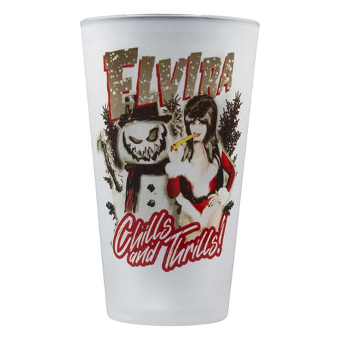 Elvira Chills N Thrills Frosted Pint Glass