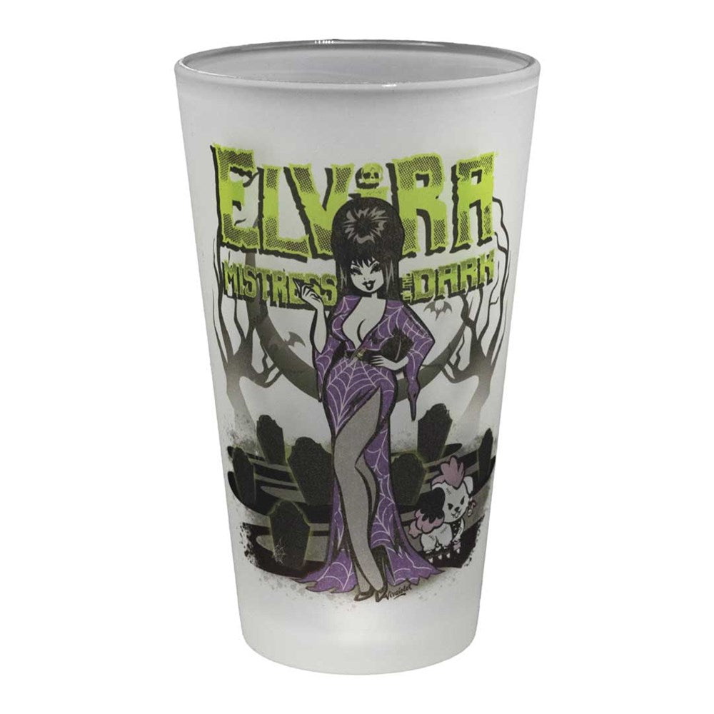 Elvira Viva Cemetery Frosted Pint Glass