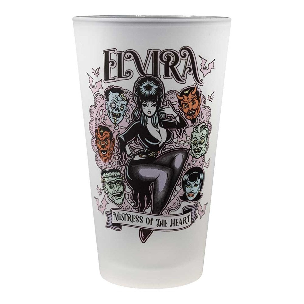 Elvira Mistress Of The Heart Frosted Pint Glass
