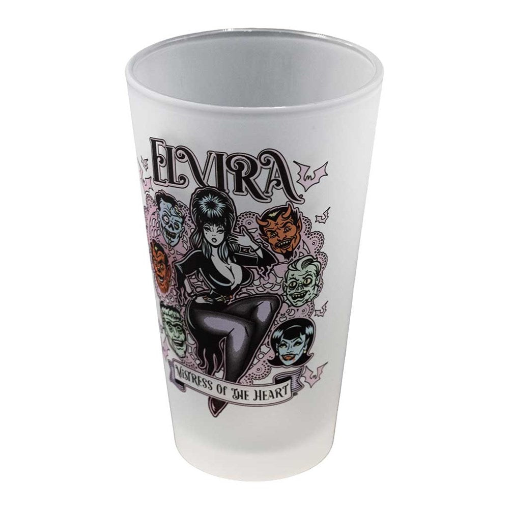 Elvira Mistress Of The Heart Frosted Pint Glass