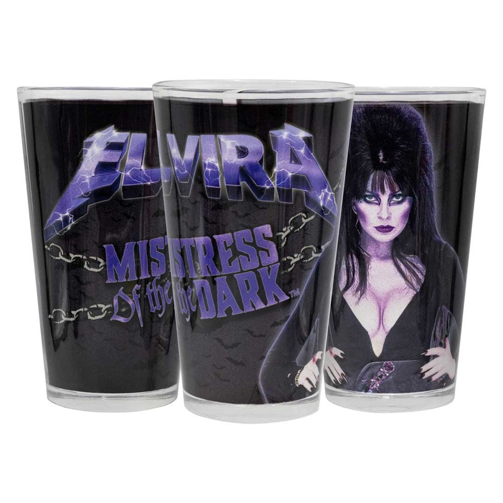 Elvira Ride The Bats Wrap Pint Glass