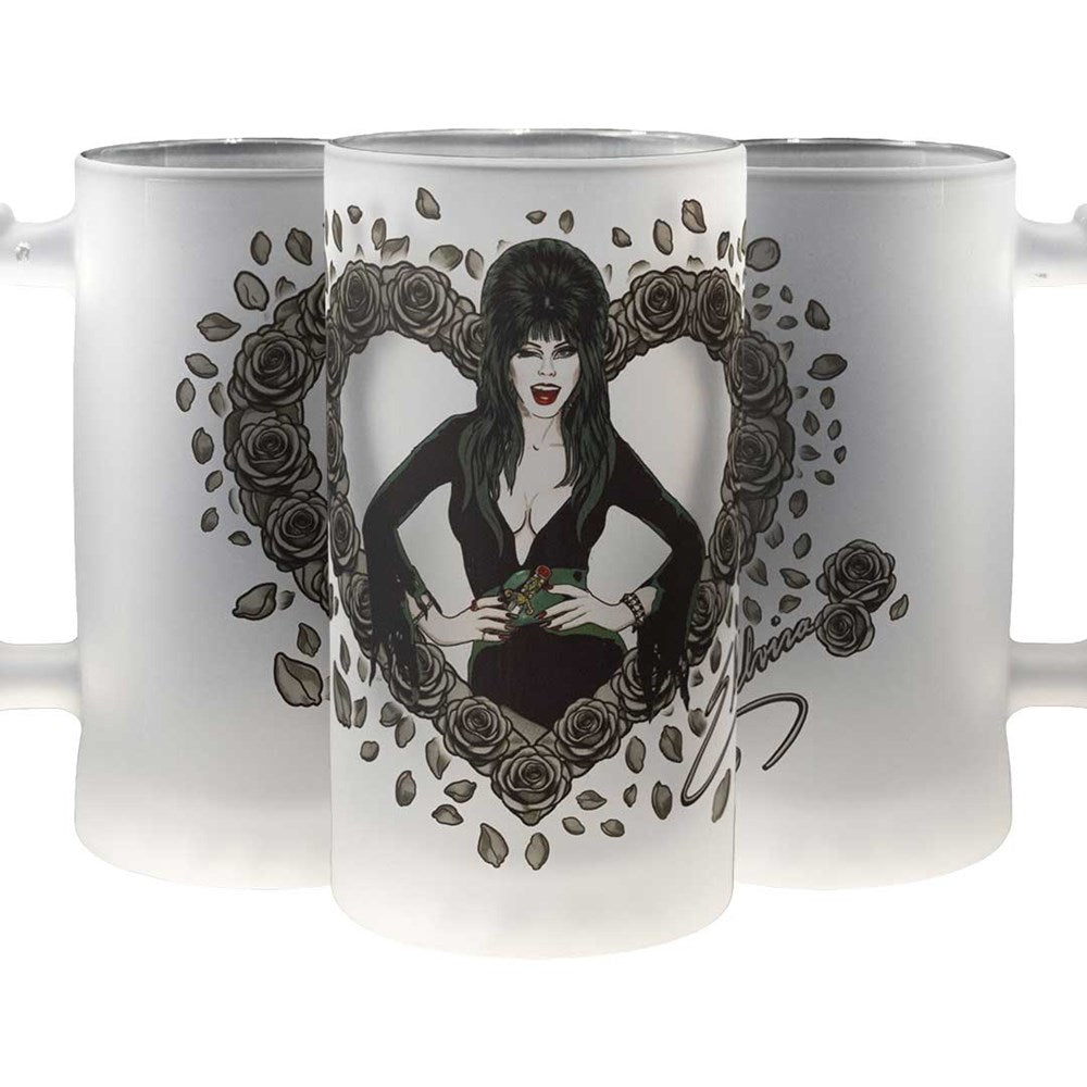 Elvira Black Heart Love Stein Mug