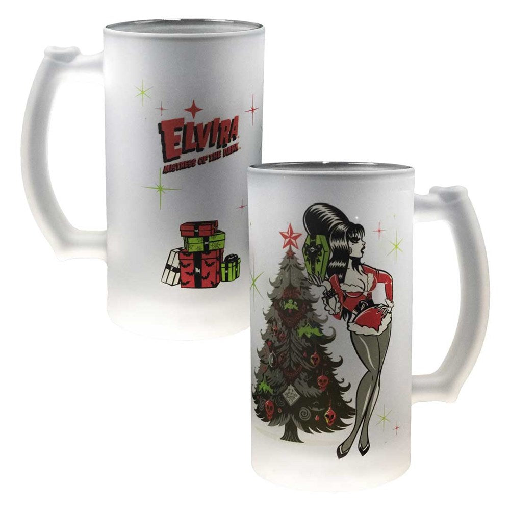 Elvira Retro Xmas Tree Stein Mug