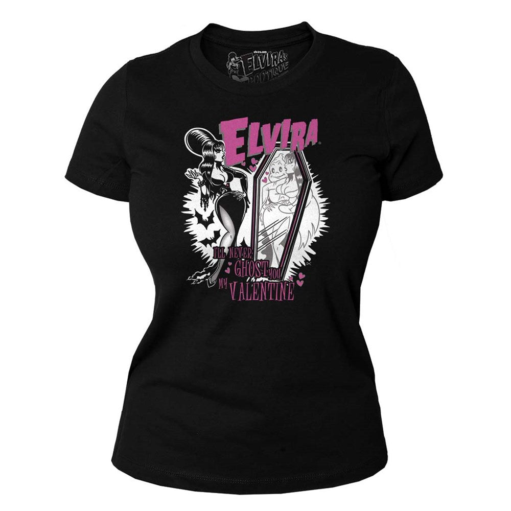 Elvira Ghost You Valentine Womens Tee