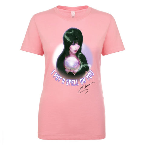 Elvira Spell On You Pink Womens Tee