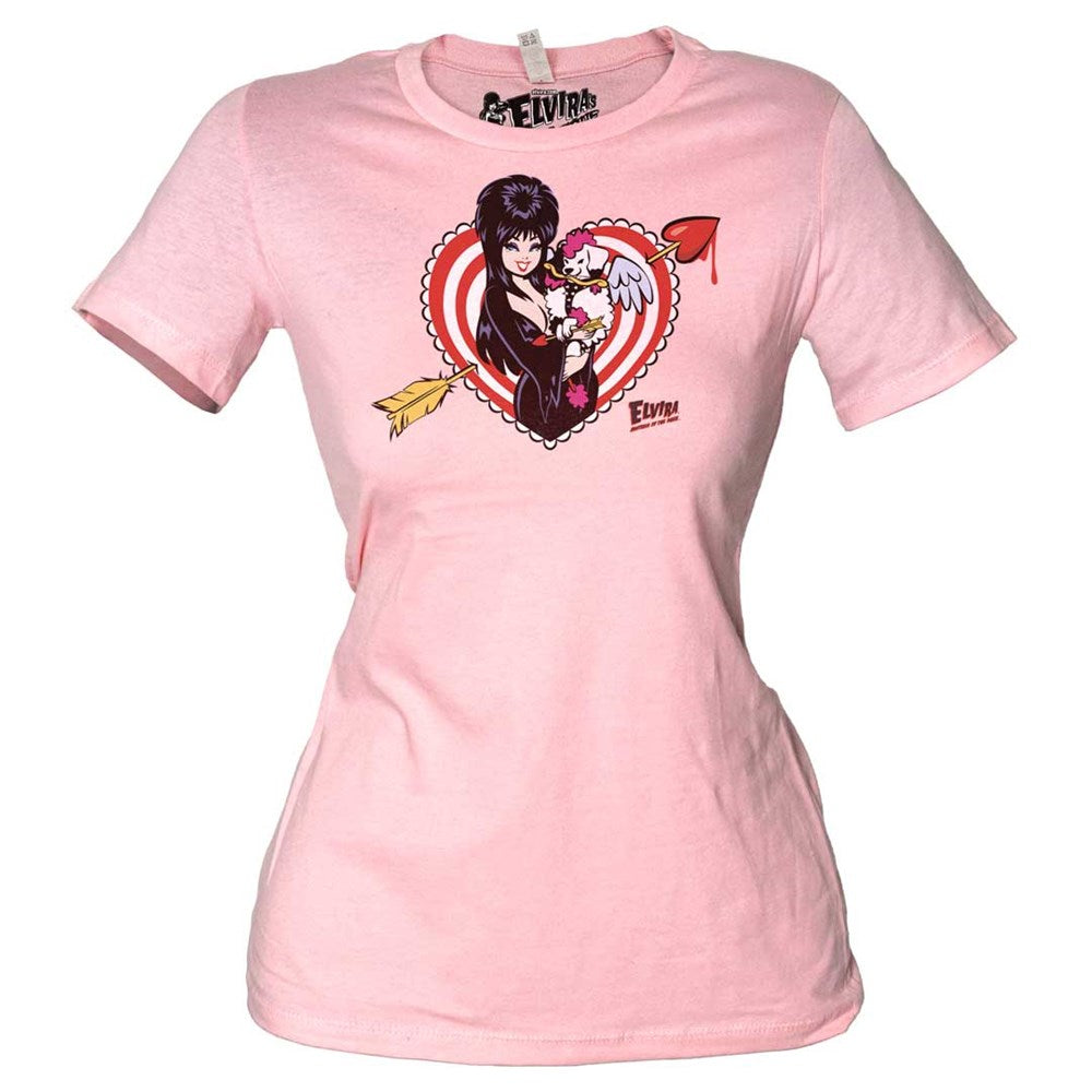 Elvira Viva Gonk Cupid Pink Womens Tee