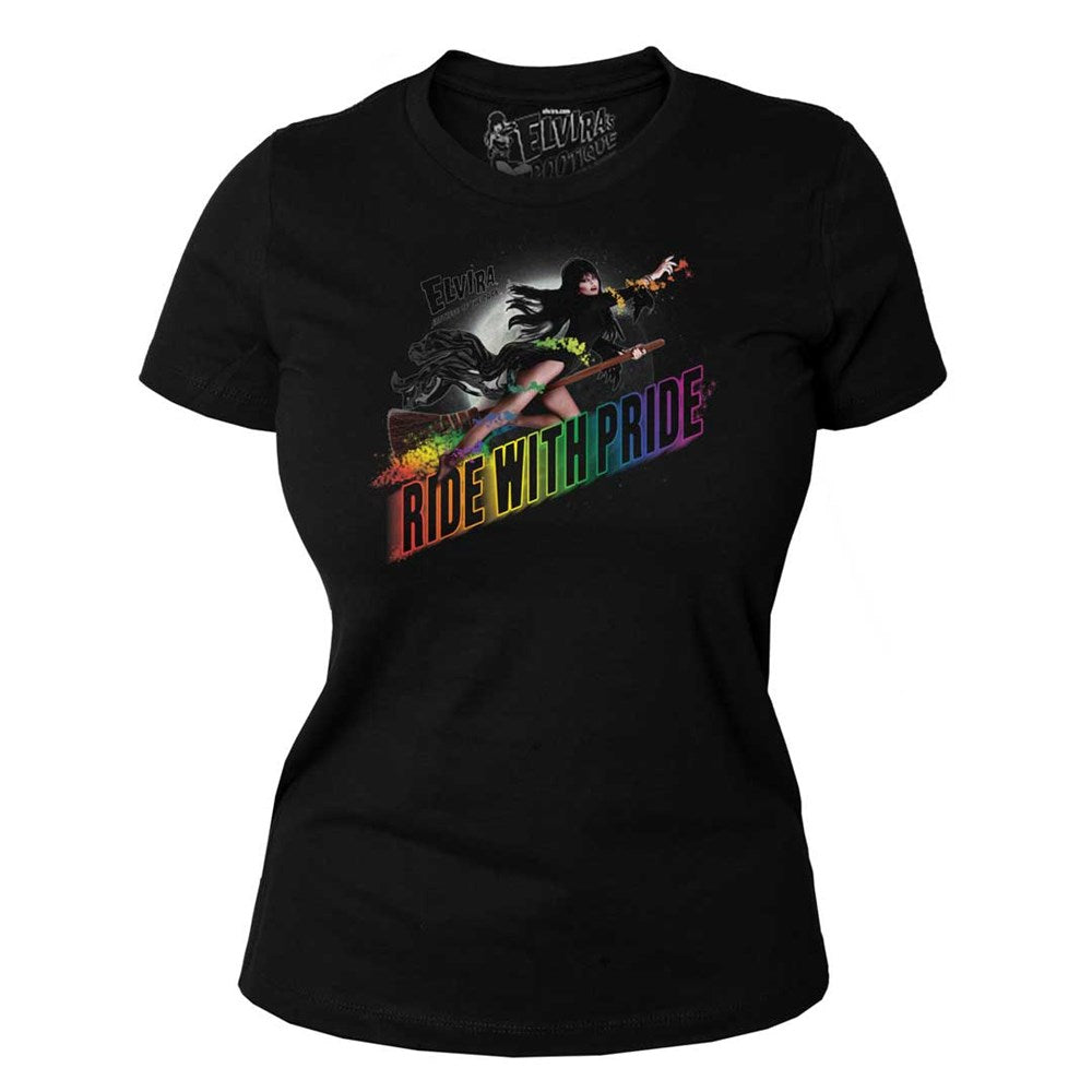 Elvira Ride With Pride Womens Tee