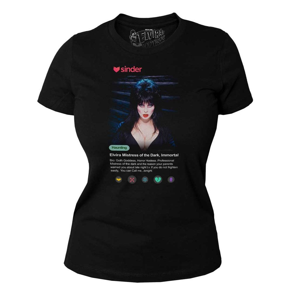 Elvira Sinder Blue Womens Tee