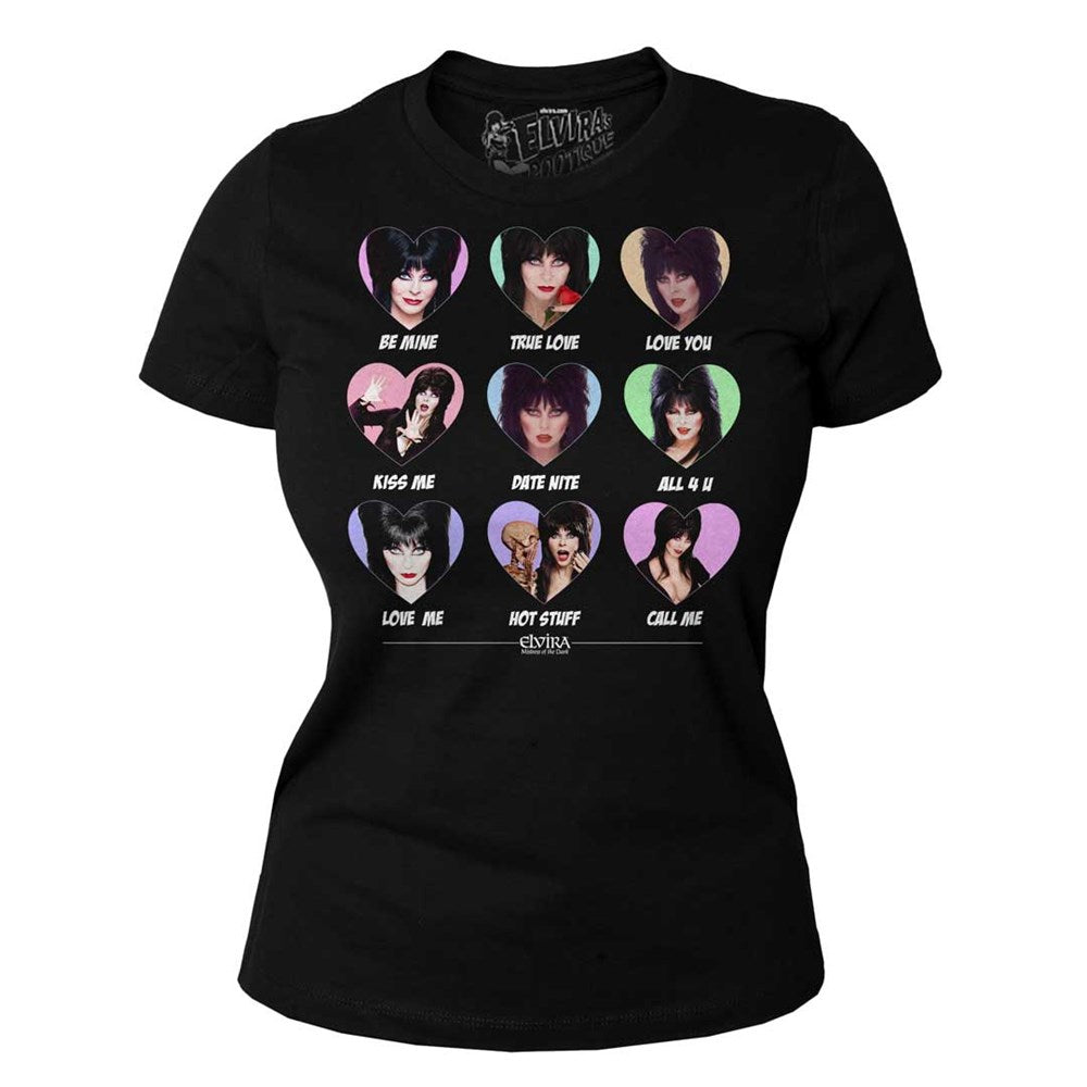 Elvira Sweet Hearts Repeat Womens Tee