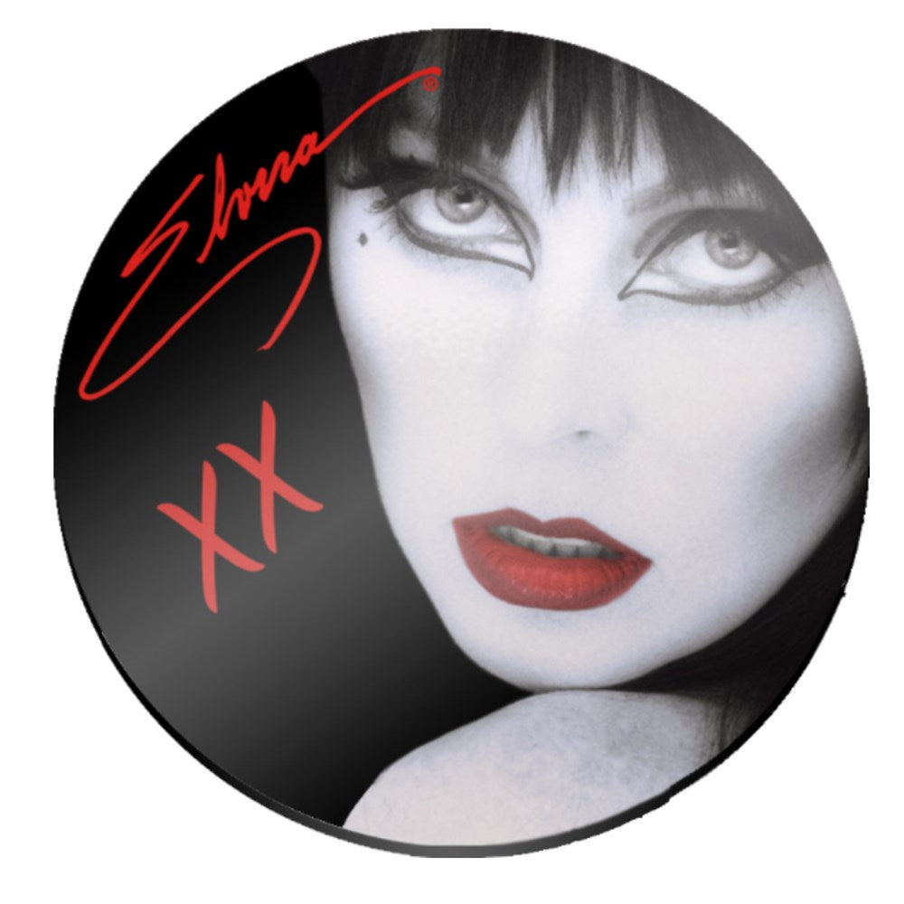 Elvira Red Lips Round Magnet