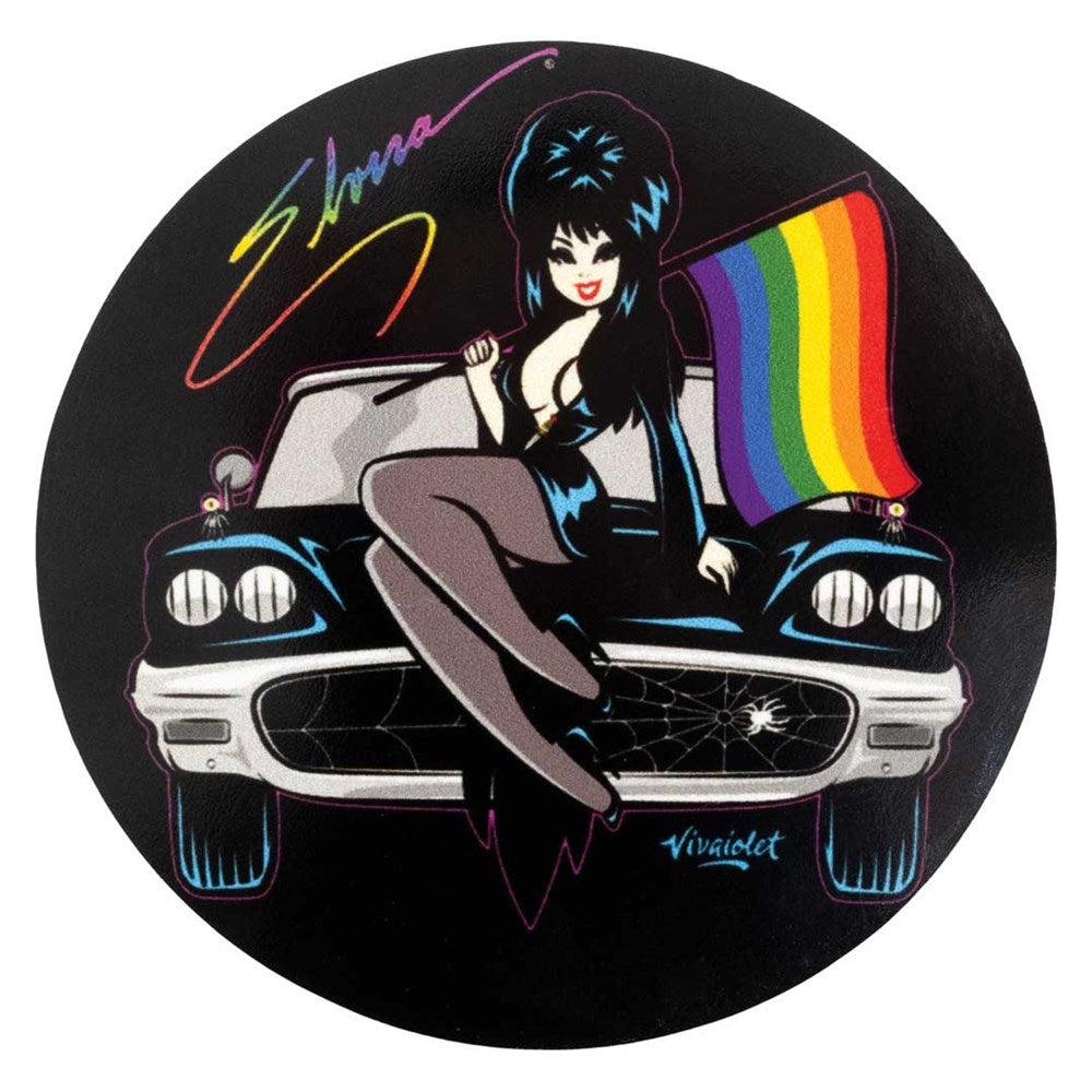 Elvira Viva Macabre Mobile Pride Round Magnet