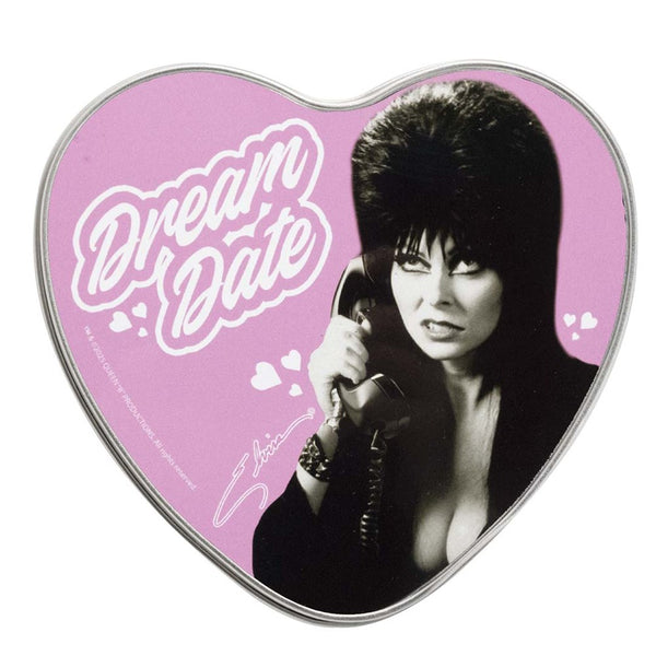 Elvira Dream Date Heart Shaped Metal Tin