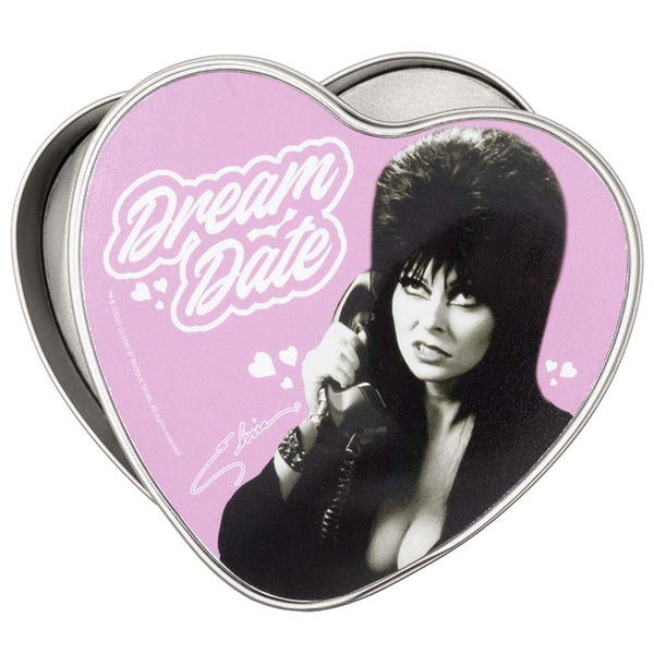 Elvira Dream Date Heart Shaped Metal Tin