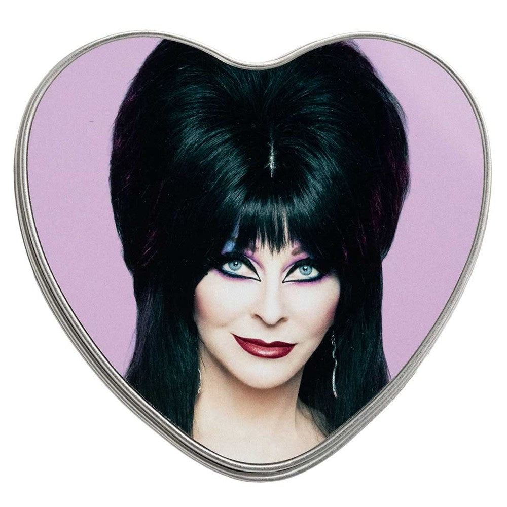Elvira Heart Pink Smile Heart Shaped Metal Tin