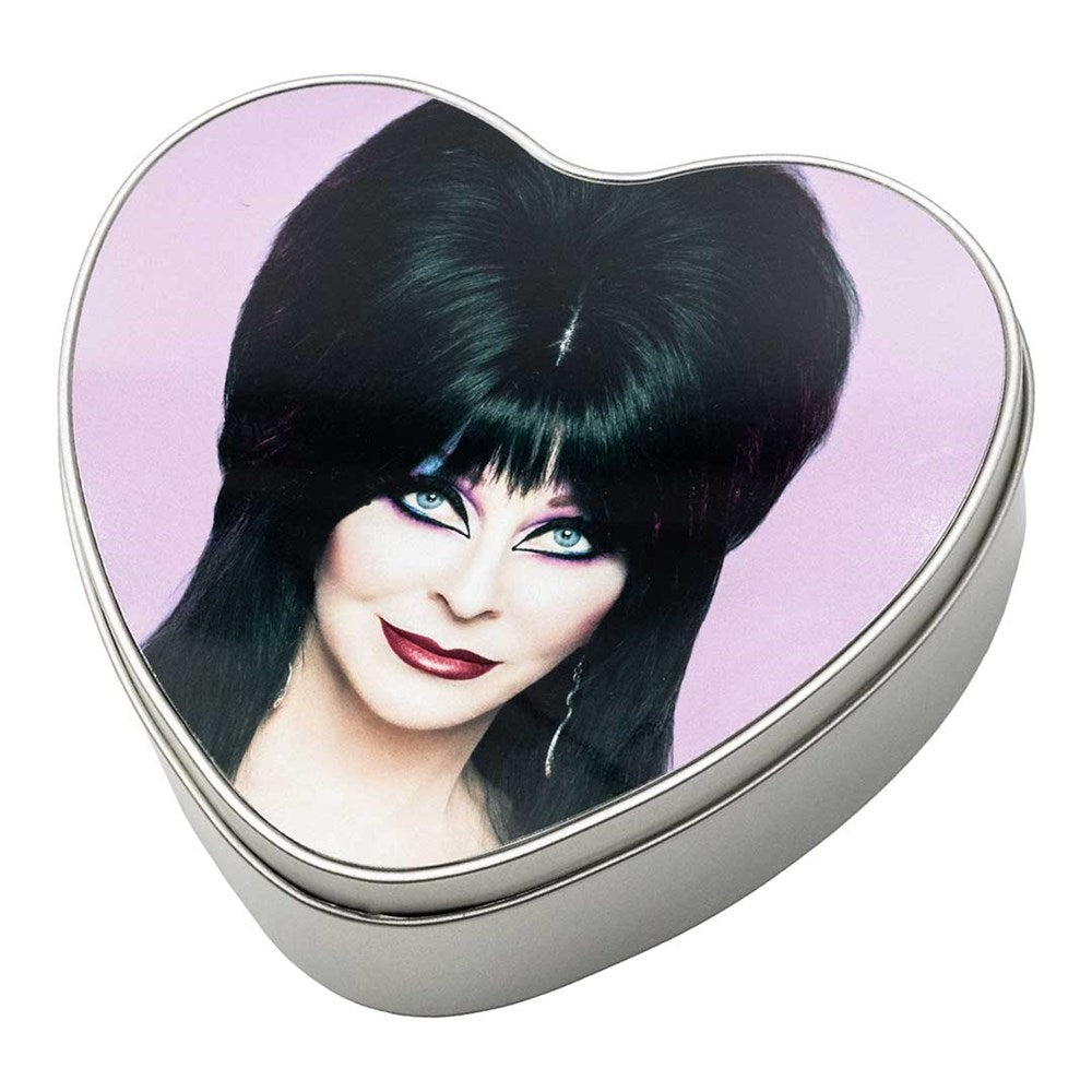 Elvira Heart Pink Smile Heart Shaped Metal Tin
