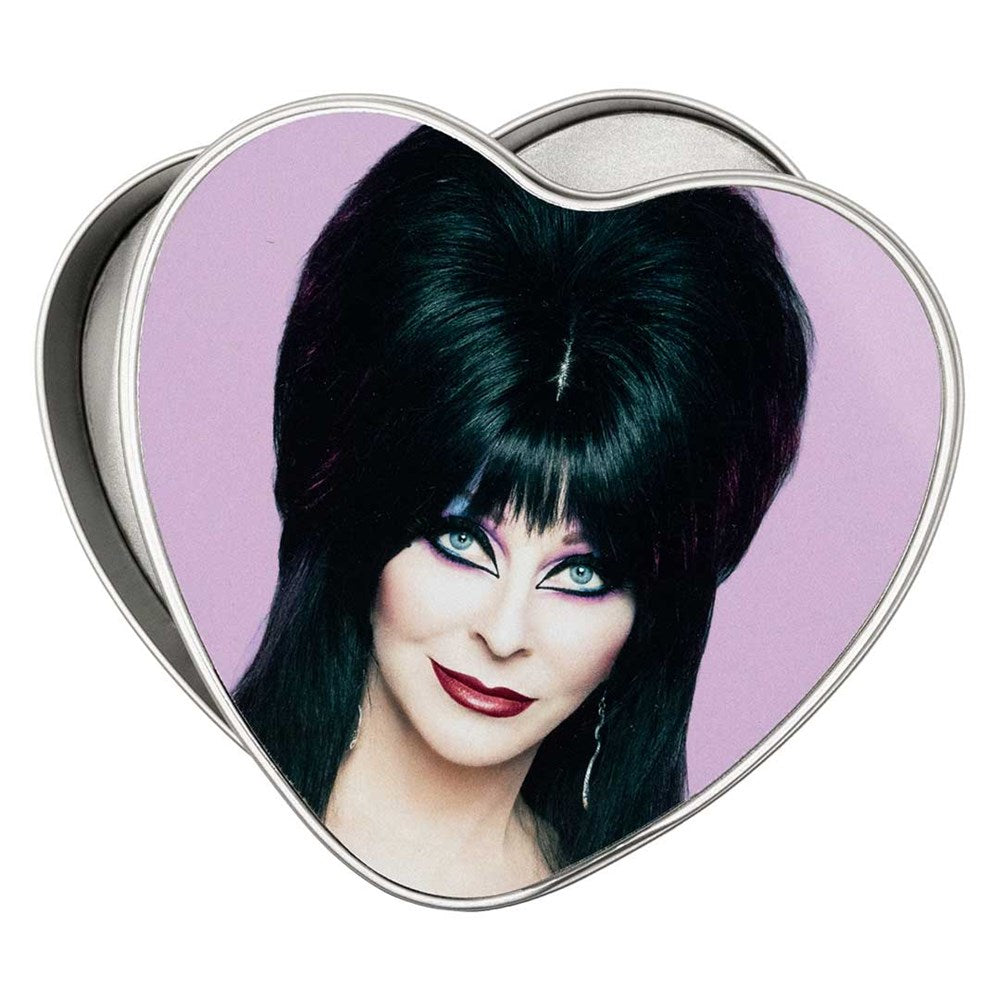 Elvira Heart Pink Smile Heart Shaped Metal Tin