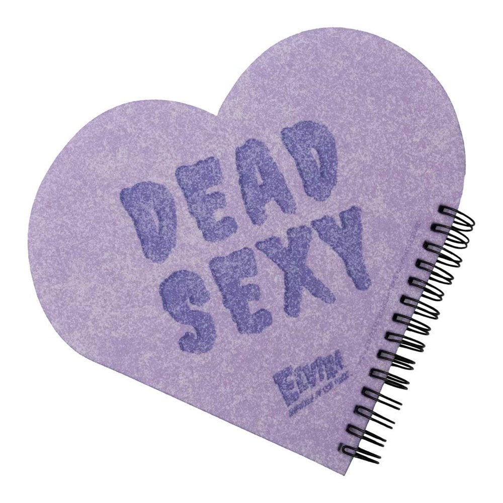 Elvira Heart Purple Skeleton Heart Notebook