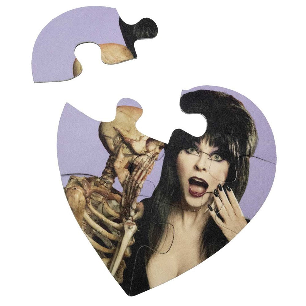 Elvira Heart Purple Skeletons Magnetic Heart Puzzle