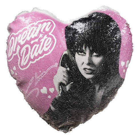 Elvira Dream Date Shaped Champange Sequin Pillow