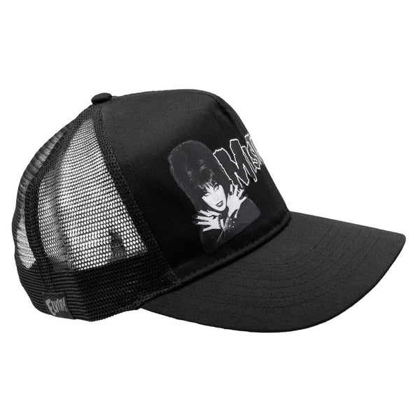 Elvira Fiend Text Black Trucker Hat