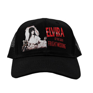 Elvira Fright Wedding Black Trucker Hat