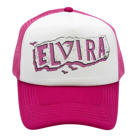 Elvira Pop Art Text Pink Trucker Hat