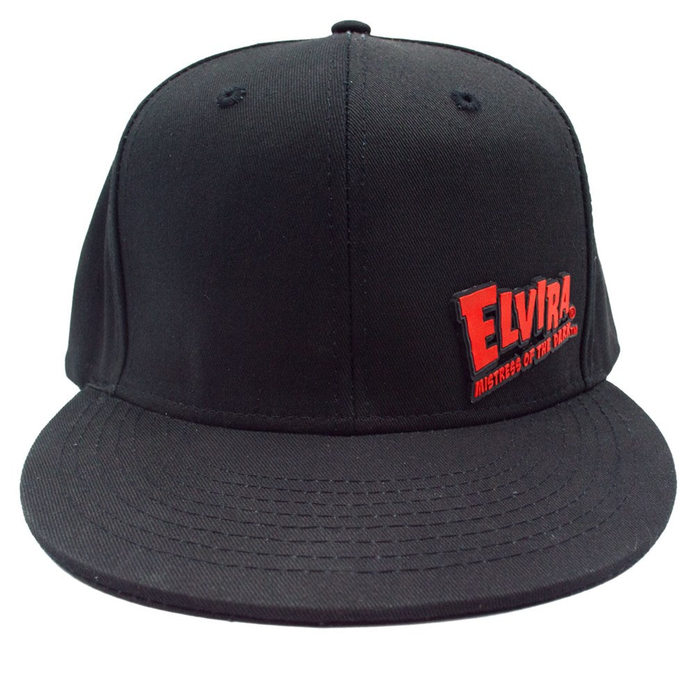 Elvira PVC Red Logo Flat Bill Cap