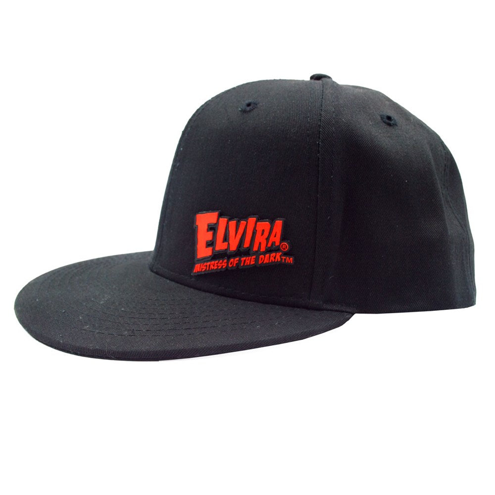 Elvira PVC Red Logo Flat Bill Cap – Elviras Bootique