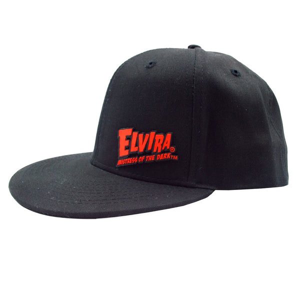 Elvira PVC Red Logo Flat Bill Cap