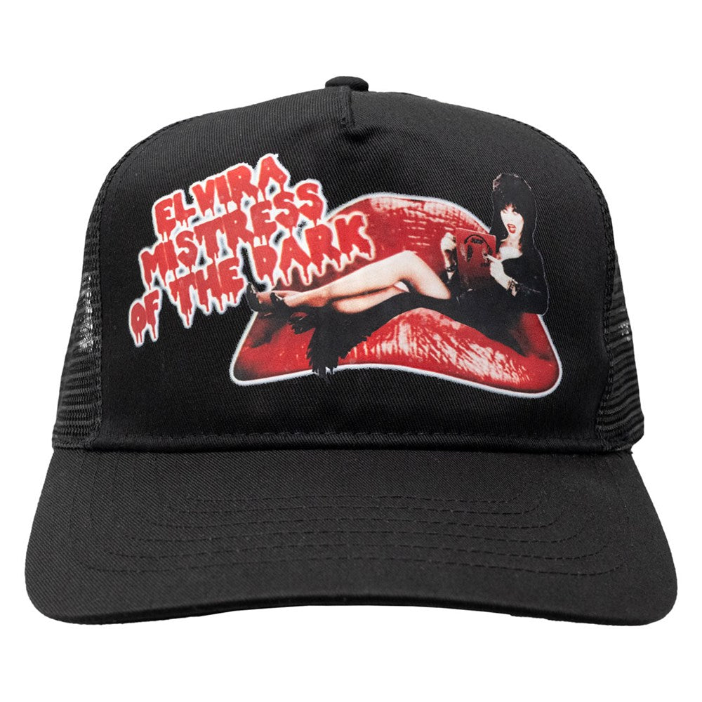Elvira Rocky Mistress Of The Dark Black Trucker Hat