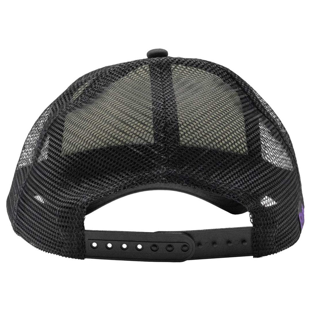 Elvira Lay Down Rainbow Black Trucker Hat