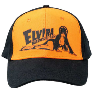 Elvira Lay Down Black N Orange Deluxe Twill Cap