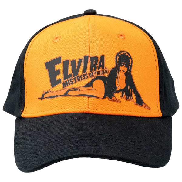 Elvira Lay Down Black N Orange Deluxe Twill Cap