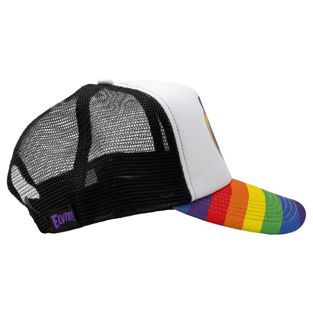 Elvira Gonk Cupid Pride Rainbow Trucker Hat