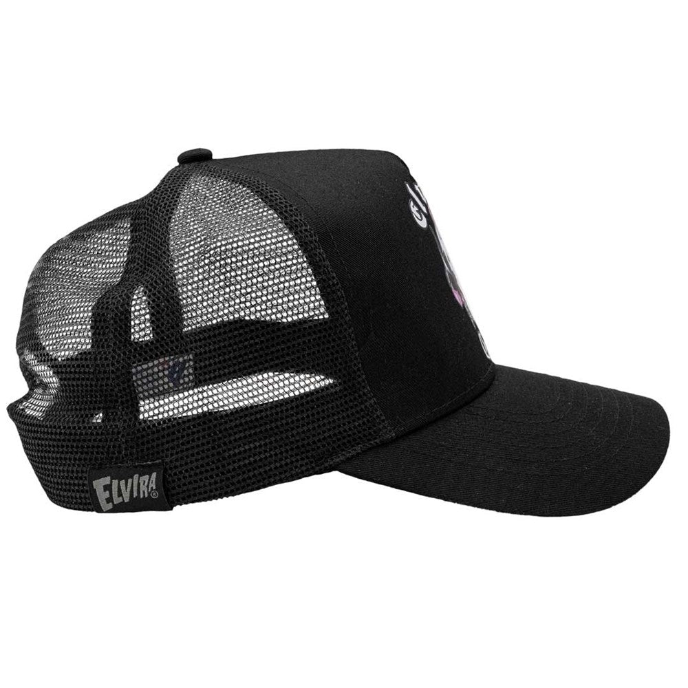 Elvira Snaggletooth Gonk Black Trucker Hat