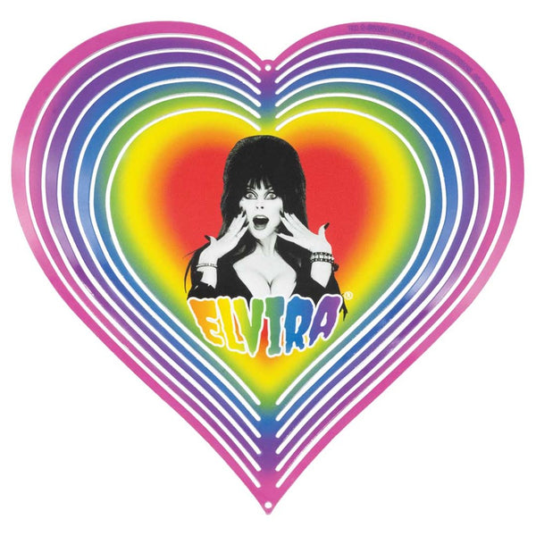 Elvira Hypno Rainbow Heart Wind Spinner