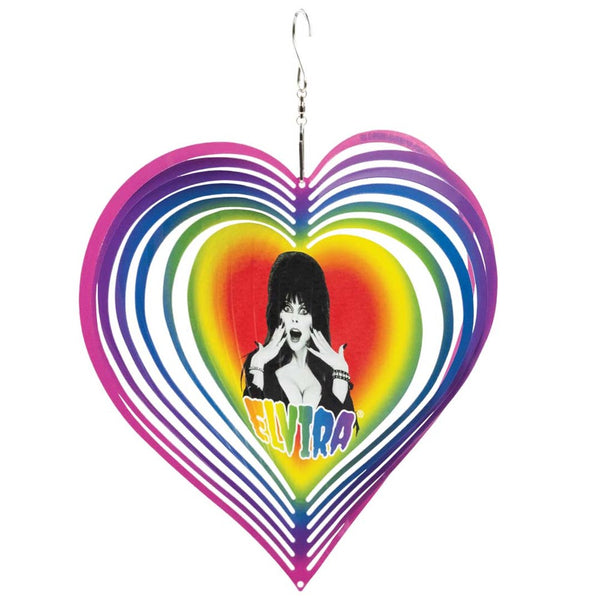 Elvira Hypno Rainbow Heart Wind Spinner