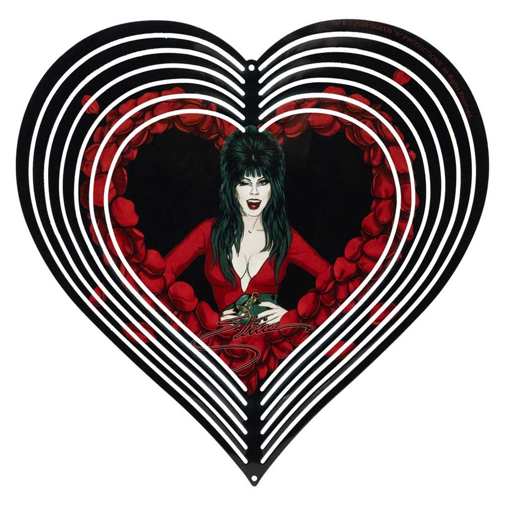 Elvira Red Heart Love Heart Wind Spinner