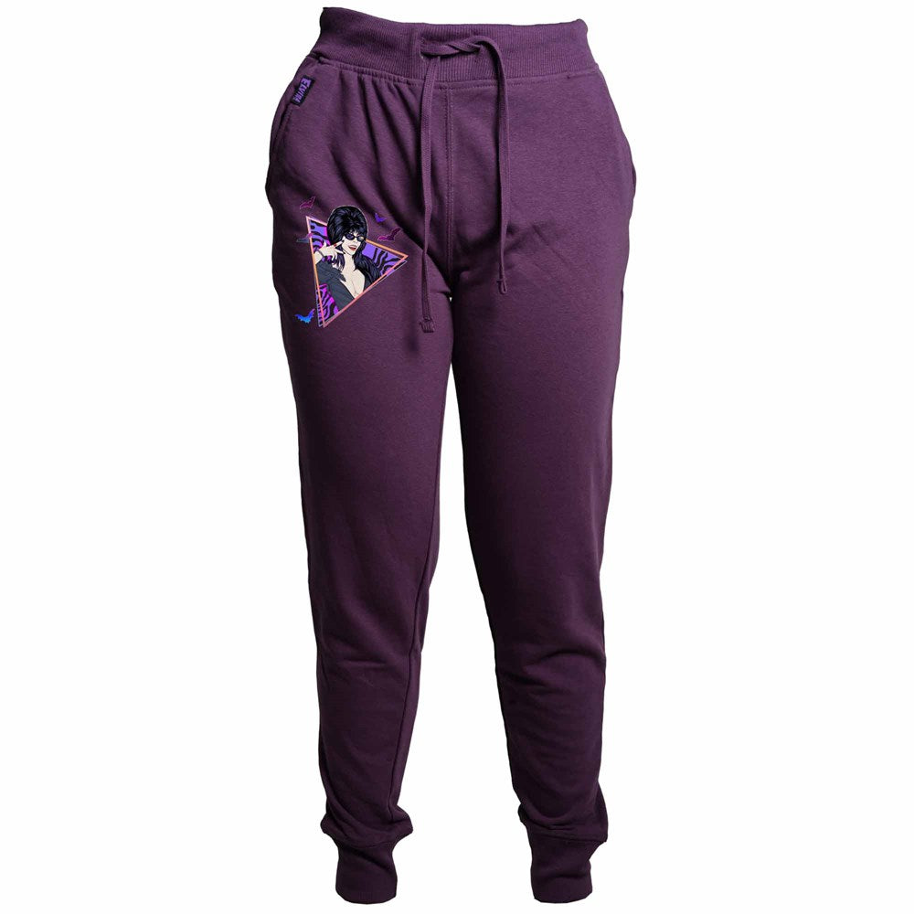 Elvira New Wave Bats Purple Womens Joggers