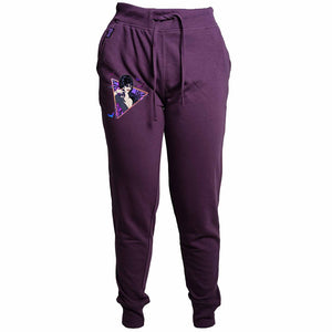 Elvira New Wave Bats Purple Womens Joggers