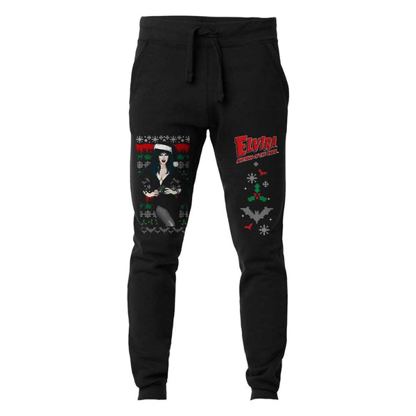 Elvira Wink Xmas Sweater Mens Black Joggers