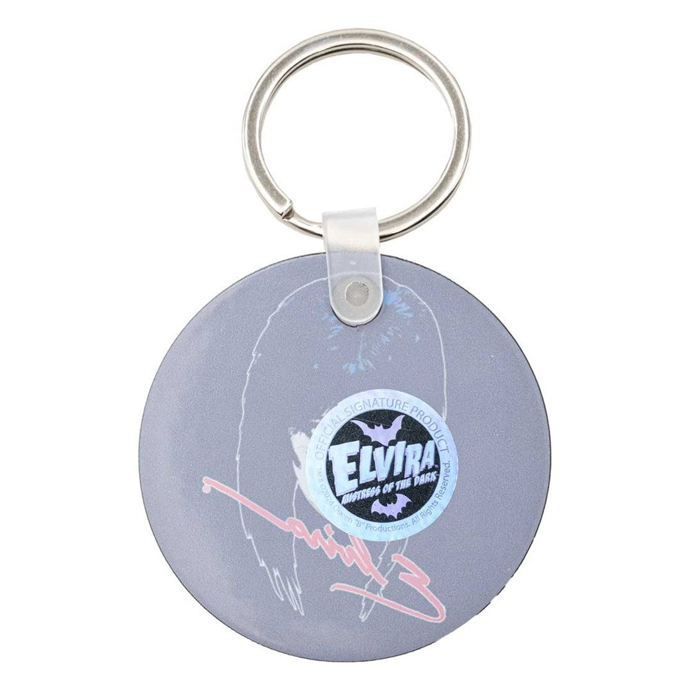 Elvira 80s Round Acrylic Keychain