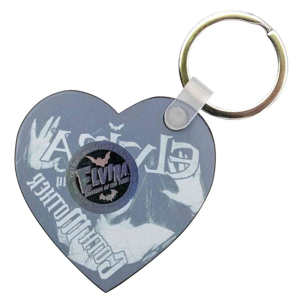 Elvira Is My Gothmother Heart Keychain