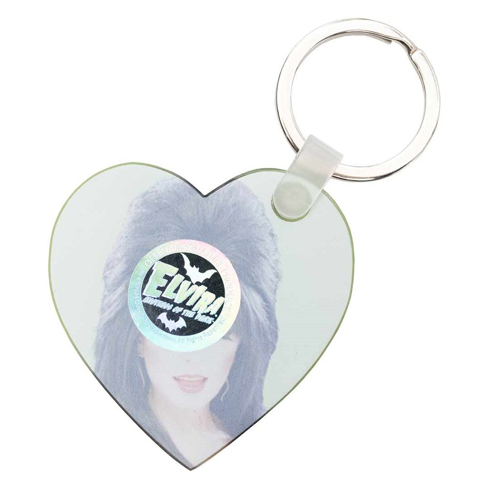 Elvira Heart Green Wink Acrylic Heart Keychain