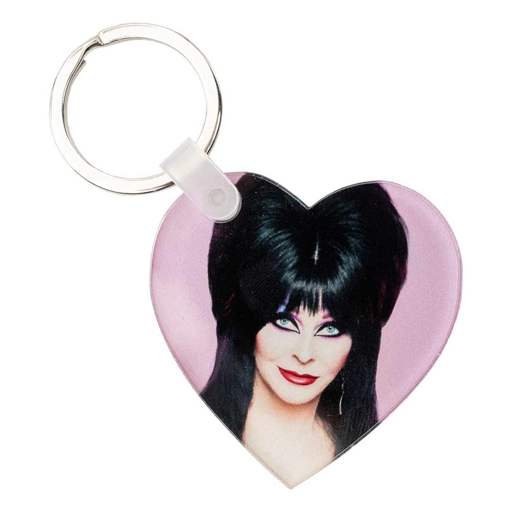 Elvira Heart Pink Smile Acrylic Heart Keychain