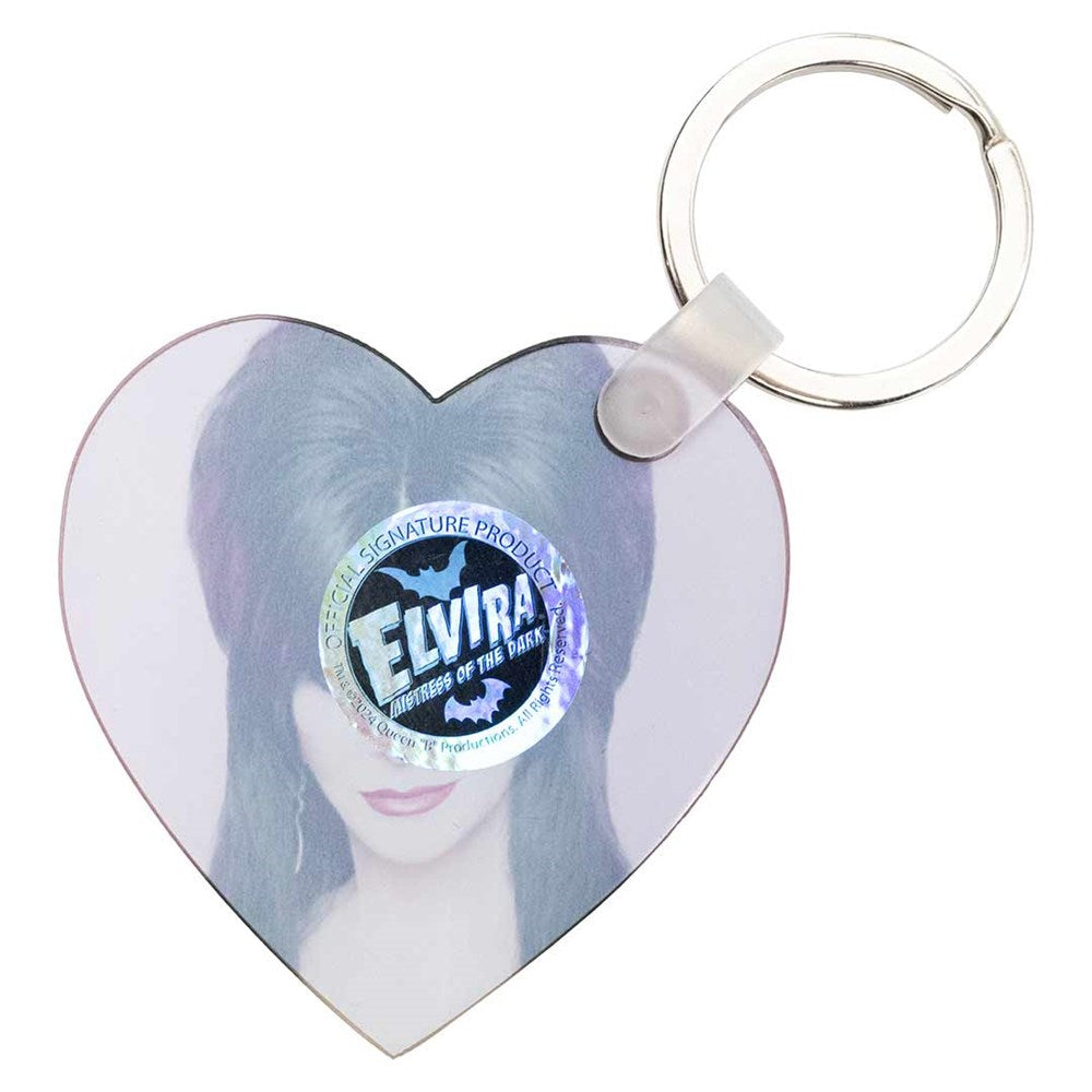 Elvira Heart Pink Smile Acrylic Heart Keychain