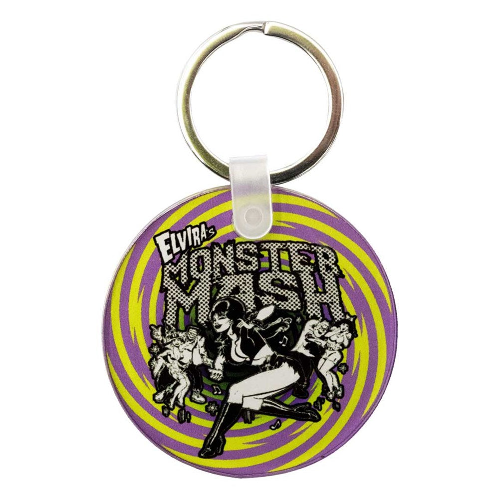Elvira Monster Mash Round Acrylic Keychain