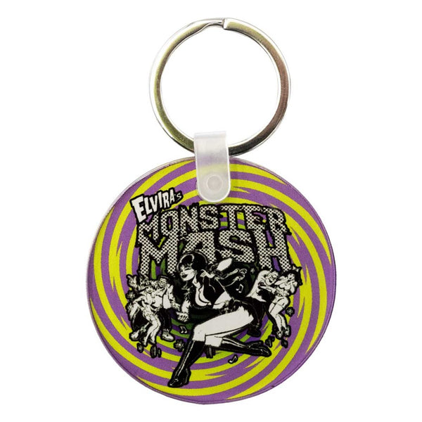 Elvira Monster Mash Round Acrylic Keychain