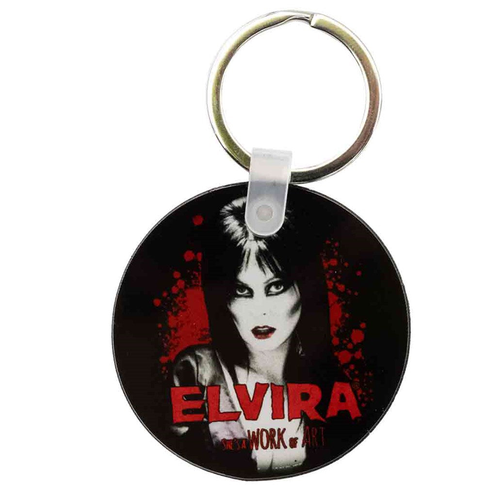 Elvirifier Round Acrylic Keychain