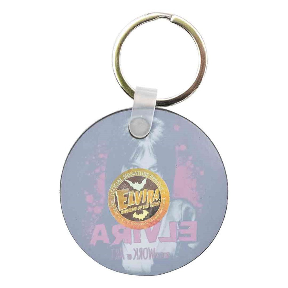 Elvirifier Round Acrylic Keychain